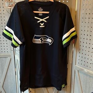 Seattle Seahawks Lace-Up Jersey Women’s 1X